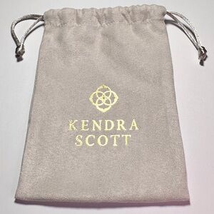 Kendra Scott Drawstring Dustbag Faux Suede Pouch for Jewelry with Satin Lining